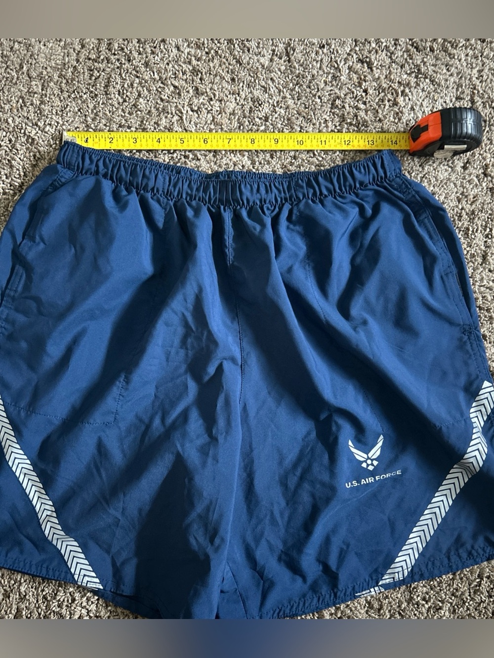 Air Force PT Shorts Blue PTU Physical fitness USAF Liner Size Medium